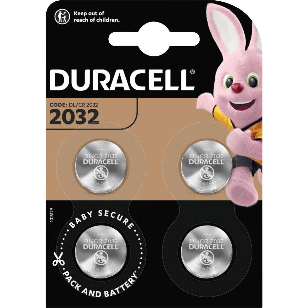 Duracell Duracell Knopfzelle CR 2032 3 V 4 St. 220 mAh Lithium Elektro 2032 Knopfzelle