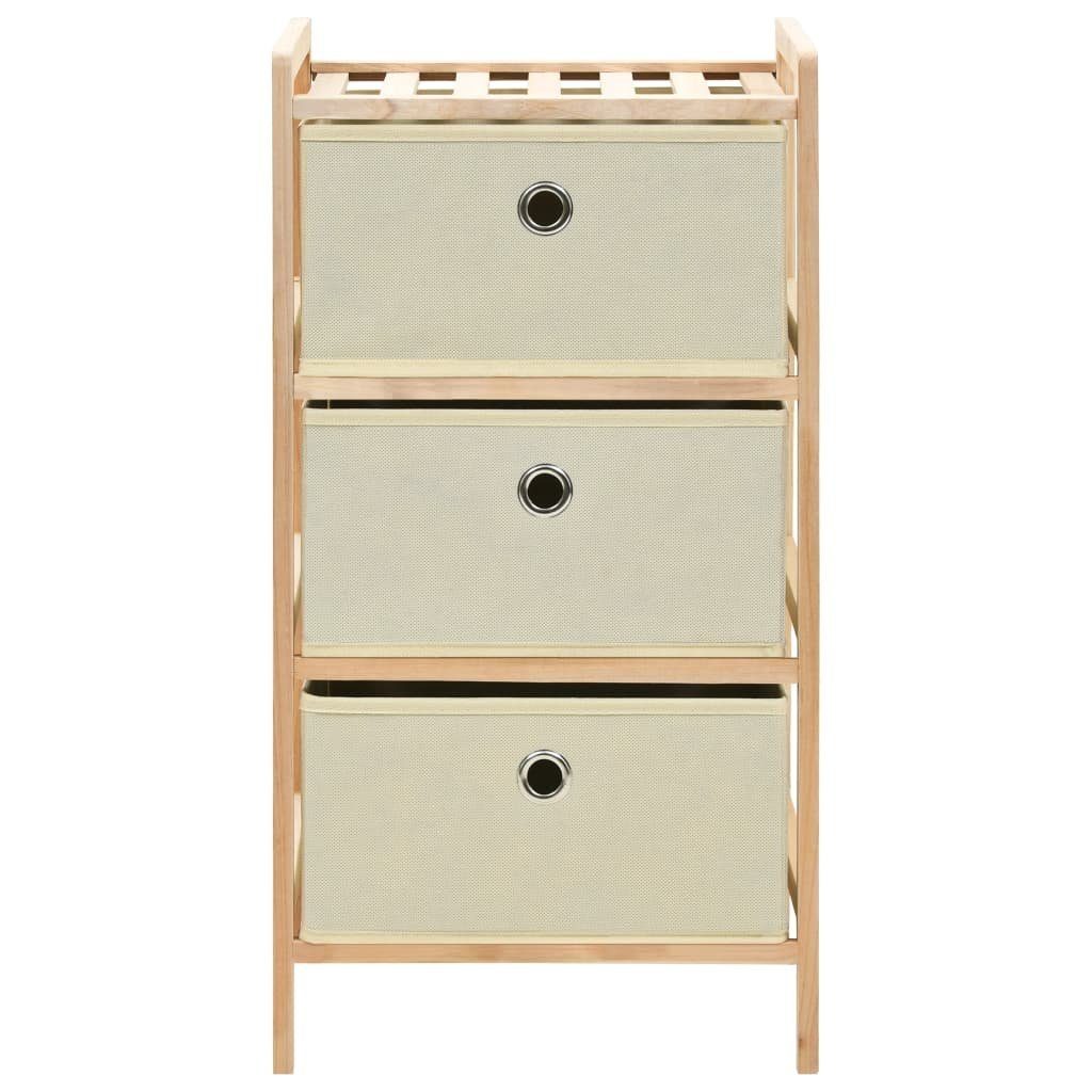 mit Stoffkörben Aufbewahrungsregale Zedernholz 2 3 Stk Beige Kleiderschrank vidaXL