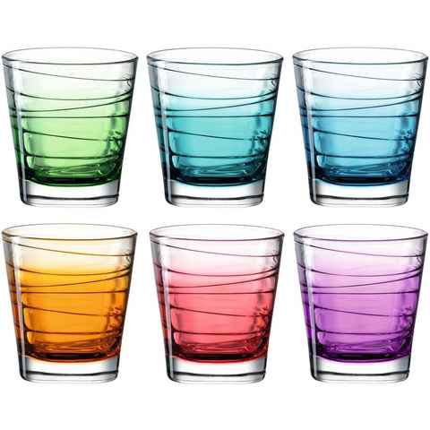 LEONARDO Whiskyglas VARIO STRUTTURA, Glas, 250 ml, Farbverlauf, 6-teilig