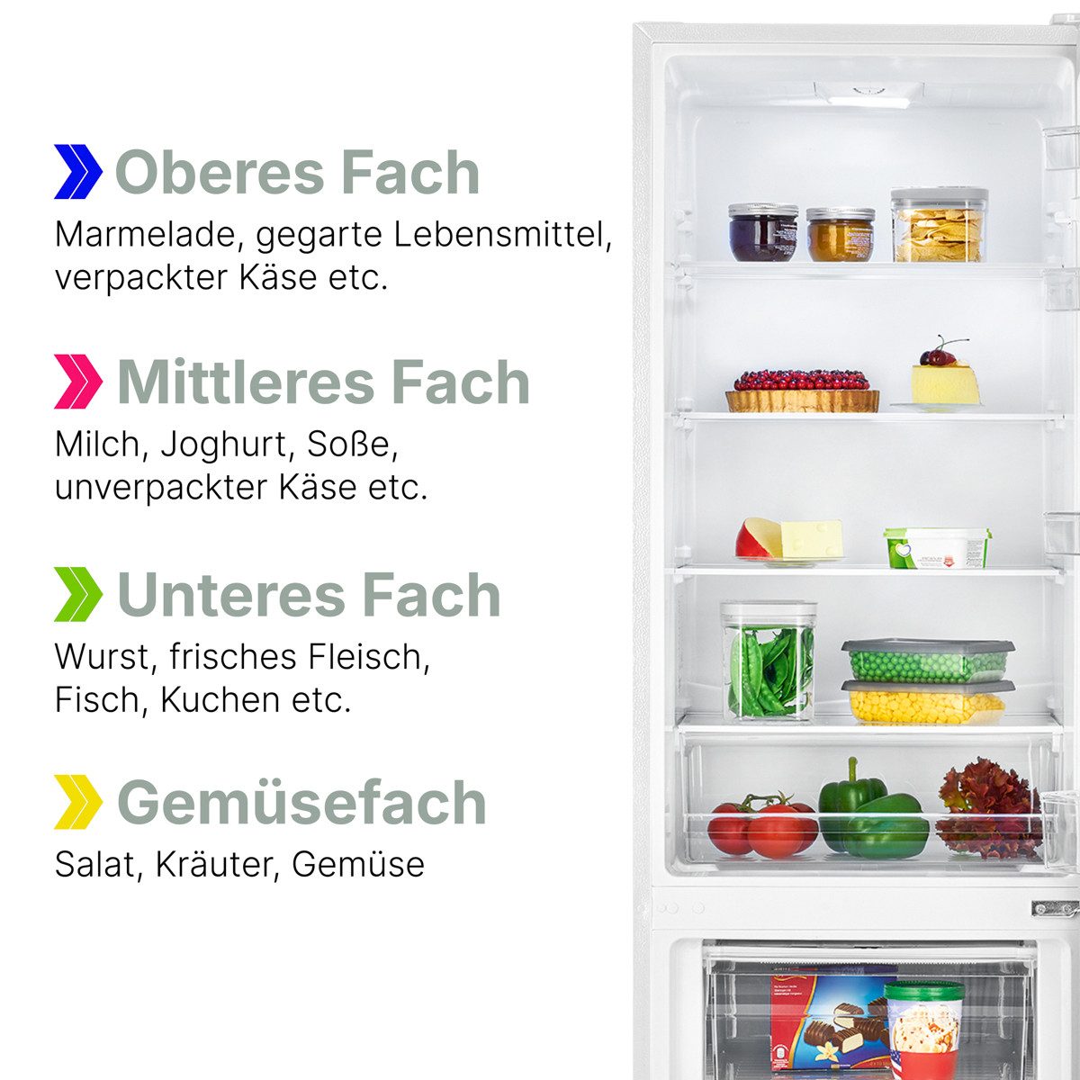 BOMANN Kühl-/Gefrierkombination KG 184.1, 180 cm hoch, 55 cm breit, 180cm Kühl-/Gefrierkombination, Energieklasse D