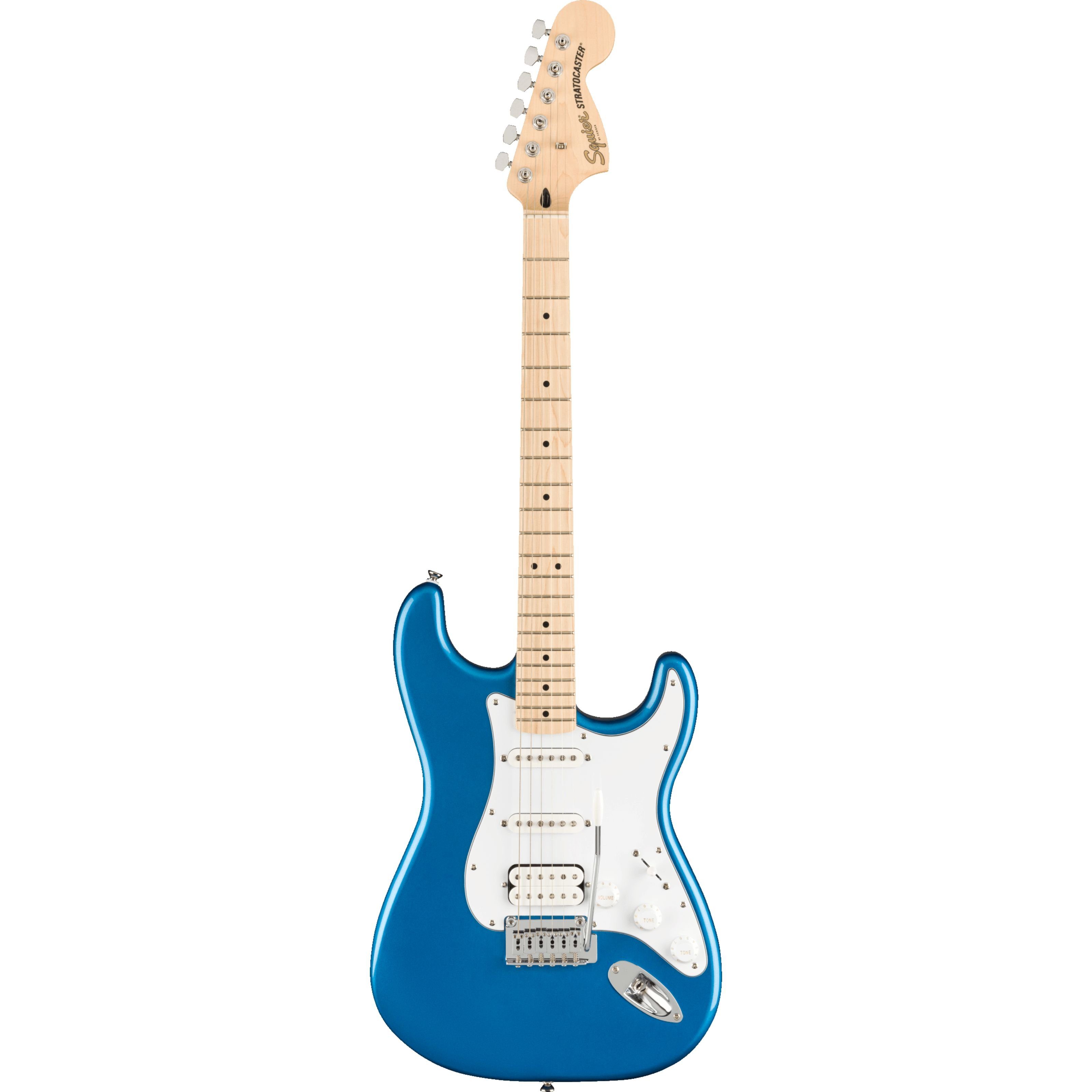 - HSS Spielzeug-Musikinstrument, Squier E-Gitarren Lake Placid MN Pack Series Blue Affinity Stratocaster