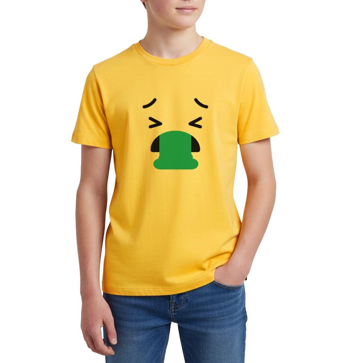 T-Shirt Emoticon Übergeben Kostüm Karneval Gruppenkostüm Teenager Premium T-Sh