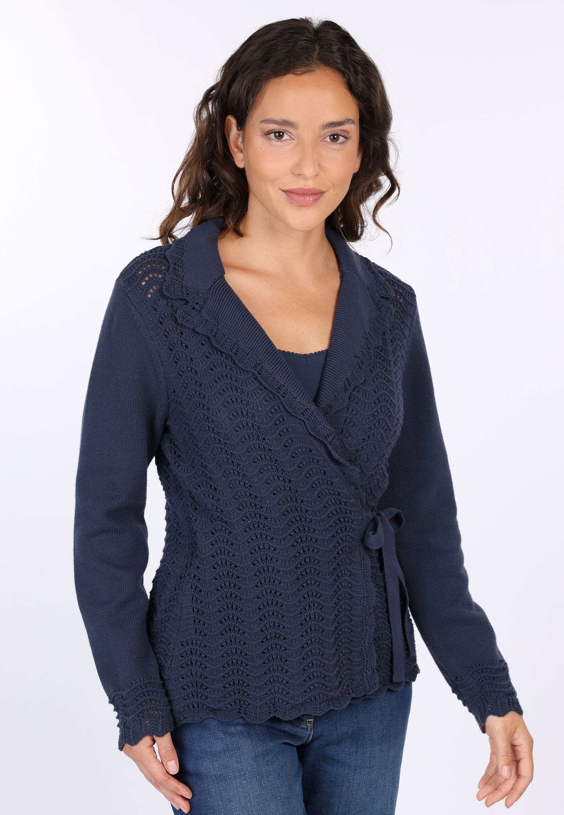 Sorgenfri Sylt Strickjacke Trudy Ajour Ajour-Strickdetails