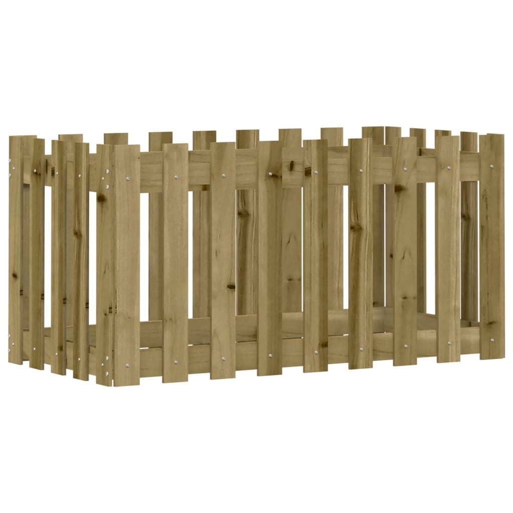 vidaXL Hochbeet Hochbeet Lattenzaun-Design 100x50x50 cm Kiefernholz Imprägniert (1 St)