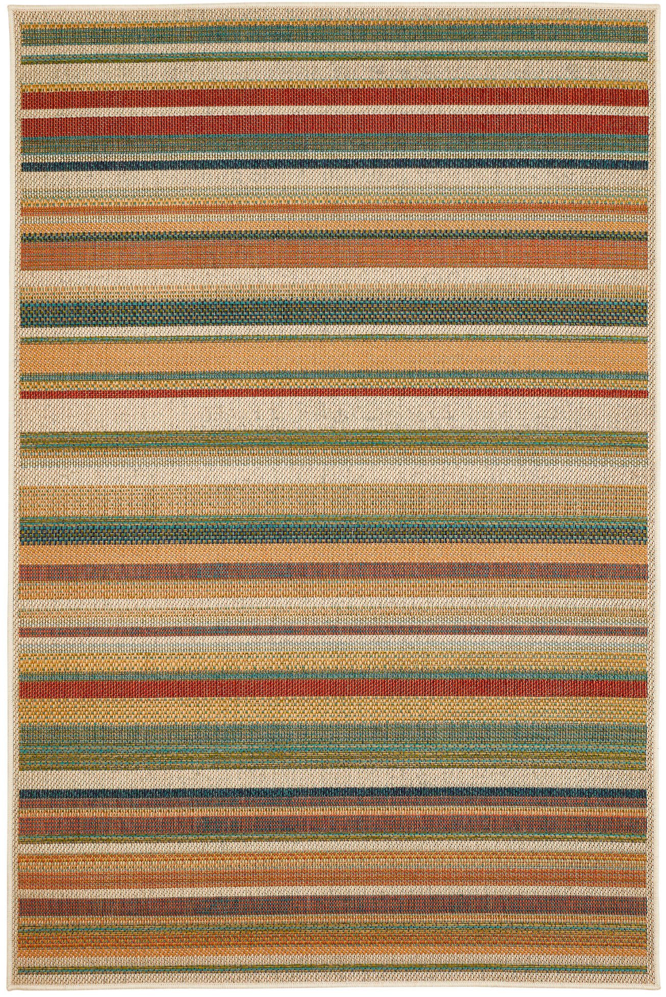 Andiamo Teppich Sedona Streifen, rechteckig, Höhe: 5 mm, Flachgewebe, gestreift, In- und Outdoor geeignet