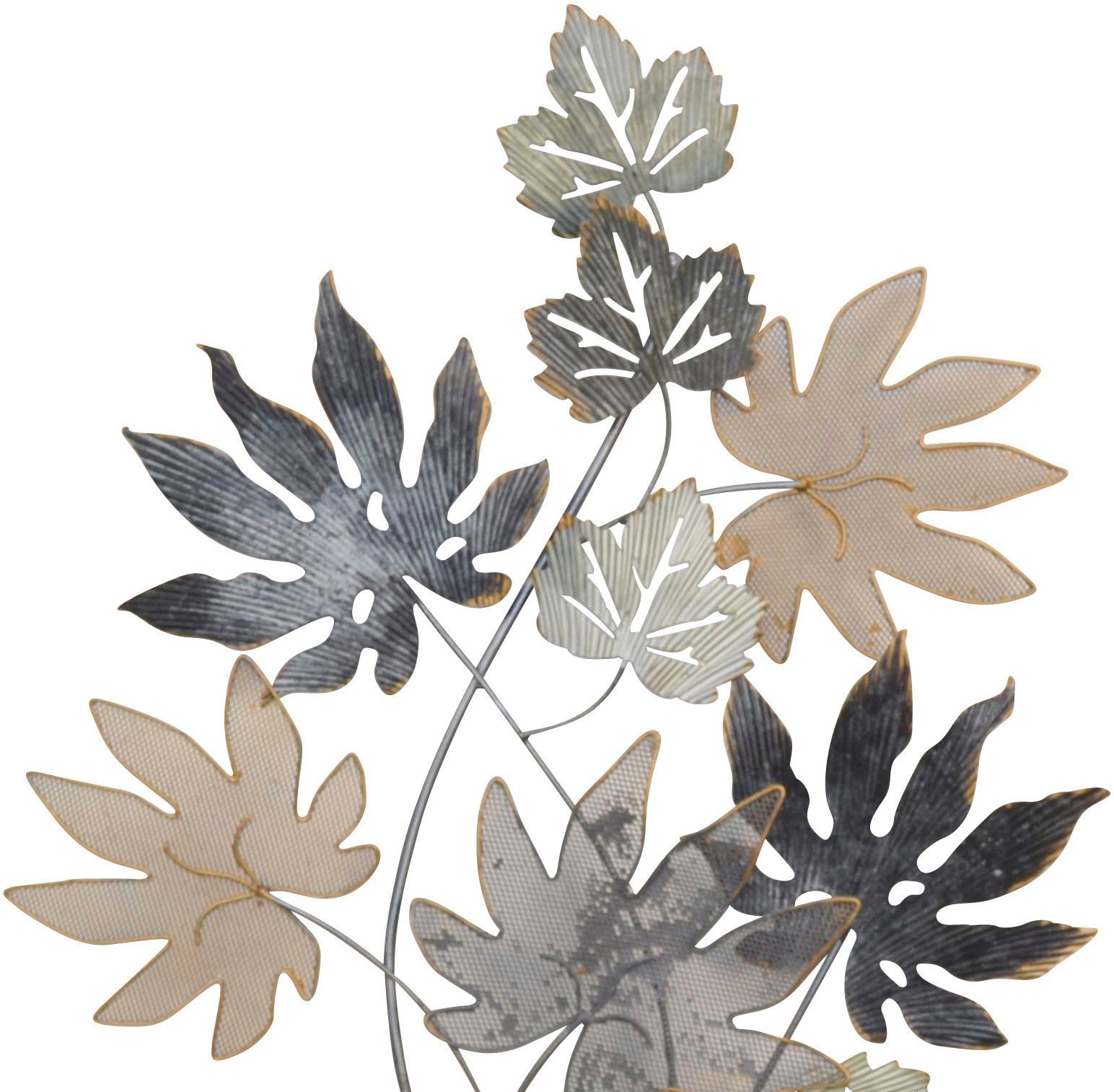 HOFMANN LIVING AND MORE Wanddekoobjekt Wanddekoration (1 St), Zweig mit Blä günstig online kaufen