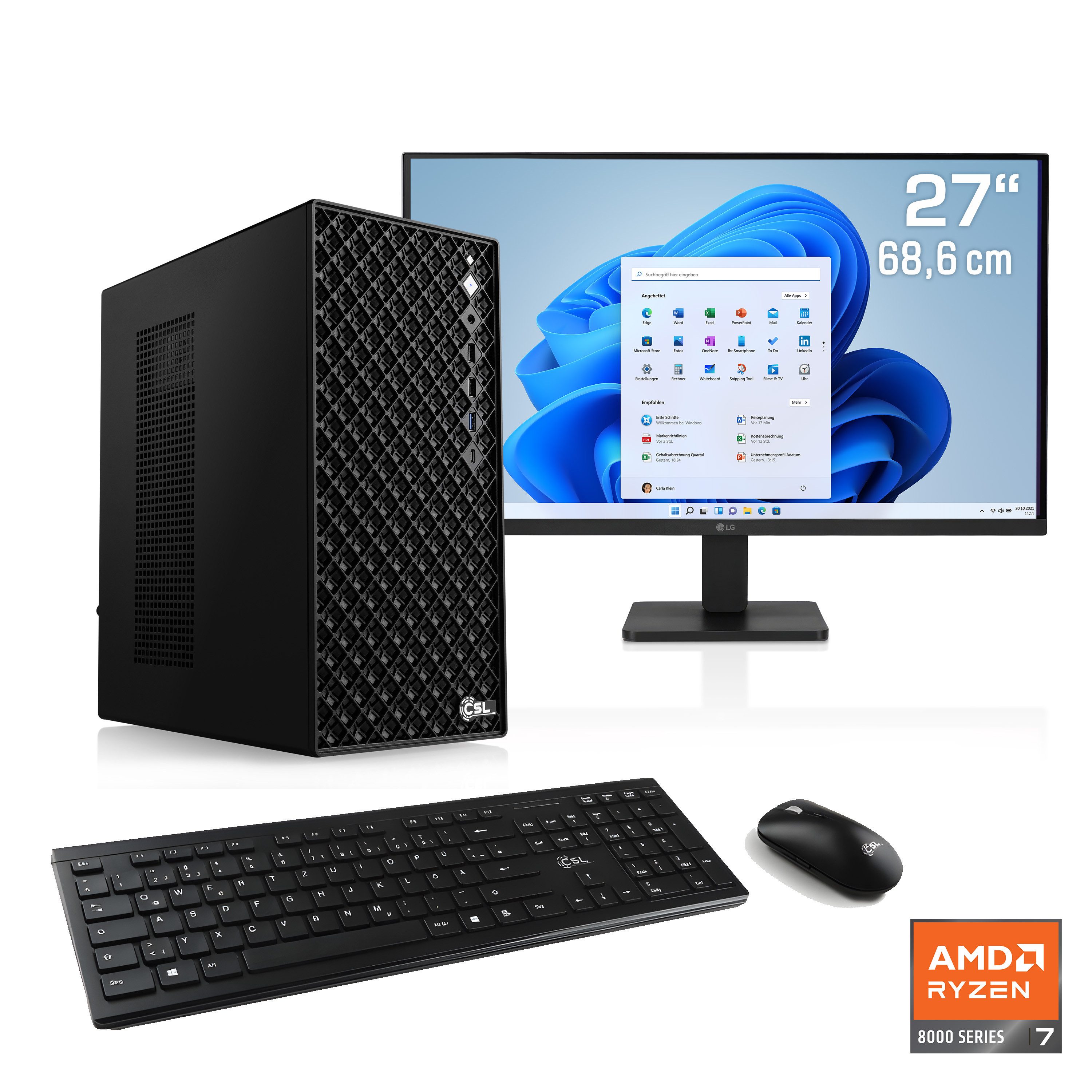 CSL Mystic V24122 PC-Komplettsystem (27", AMD Ryzen 7 8700G, AMD Ryzen 7, 32 GB RAM, 1000 GB SSD)