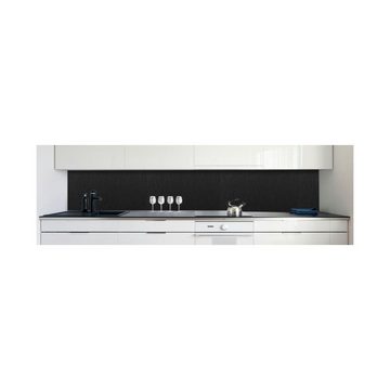 DRUCK-EXPERT Küchenrückwand Küchenrückwand Riffelstruktur Schwarz Hart-PVC 0,4 mm selbstklebend