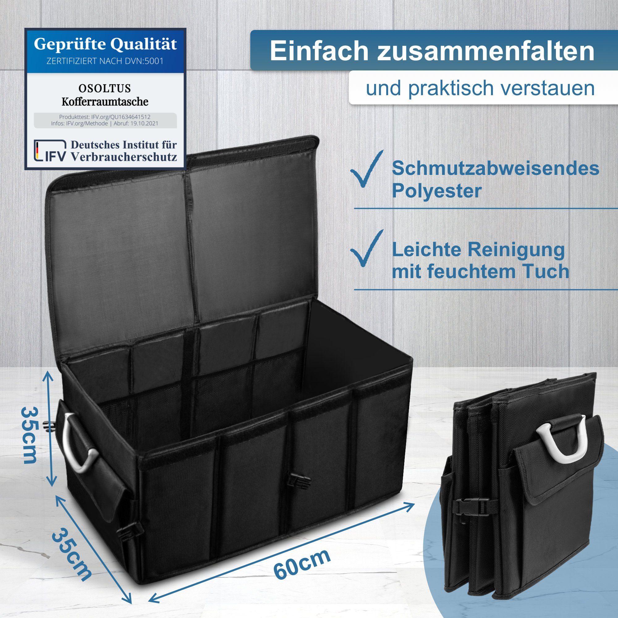 Kofferraum Organizer Trachtentasche Carbox Kofferraumtasche osoltus 60x35x30cm osoltus