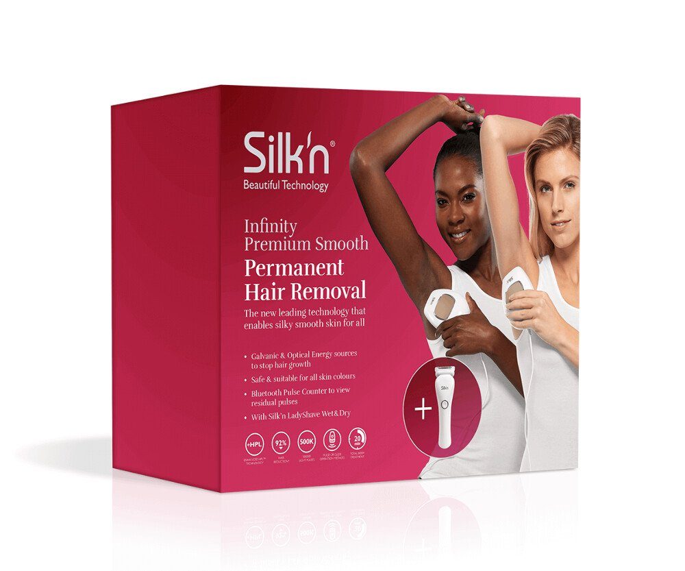 HPL-Haarentferner Infinity Premium Dauerhafte Haarentfernung Smooth Silk'n