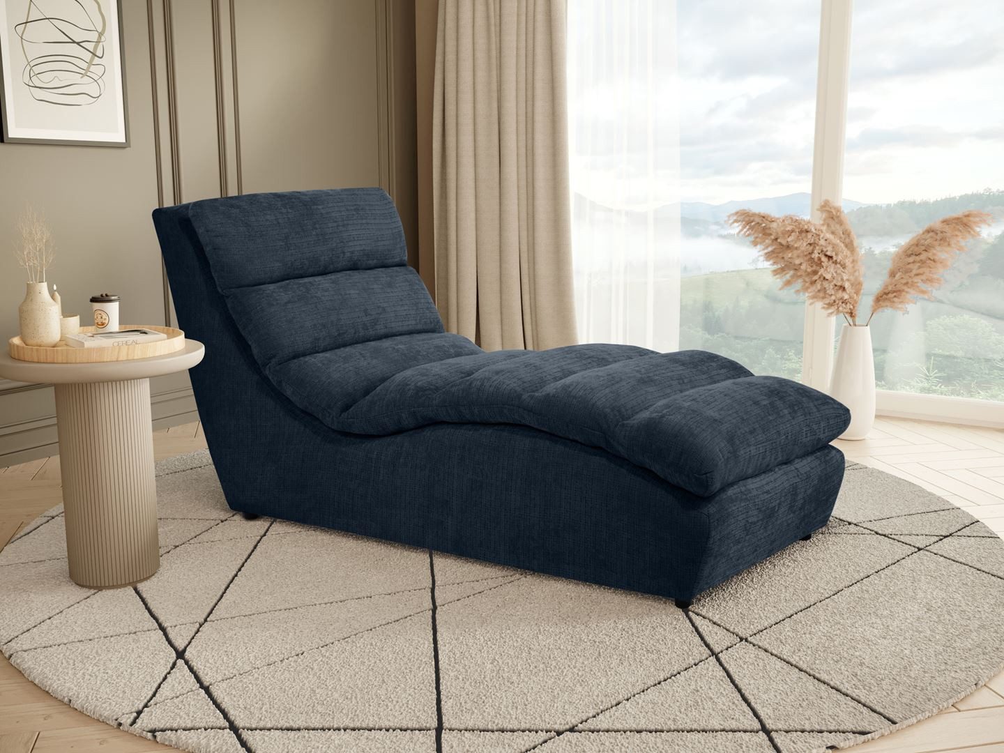 Beautysofa Chaiselongue SAN REMO im Cordstoff, Recamiere, Sofa mit Chaiselongue