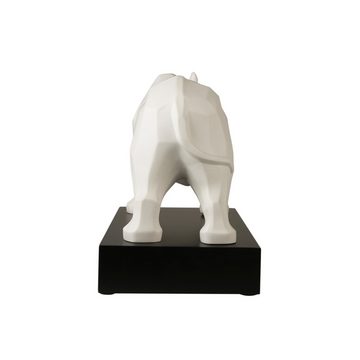 Goebel Tierfigur Deko-Objekt Studio 8 - Rhinozeros, Biskuit-Porzellan H30cm Weiß-Gold