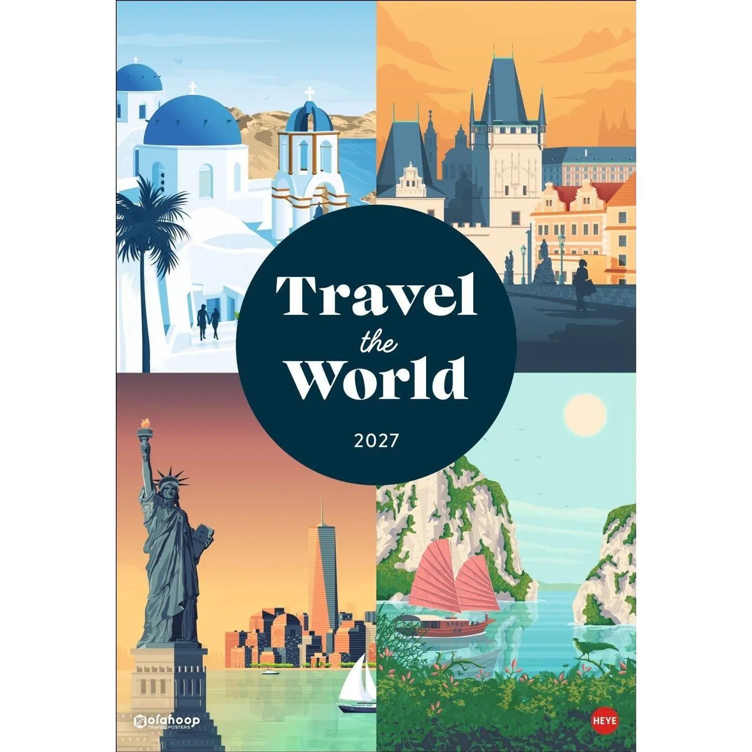HEYE Wandkalender Travel the World Posterkalender 2027