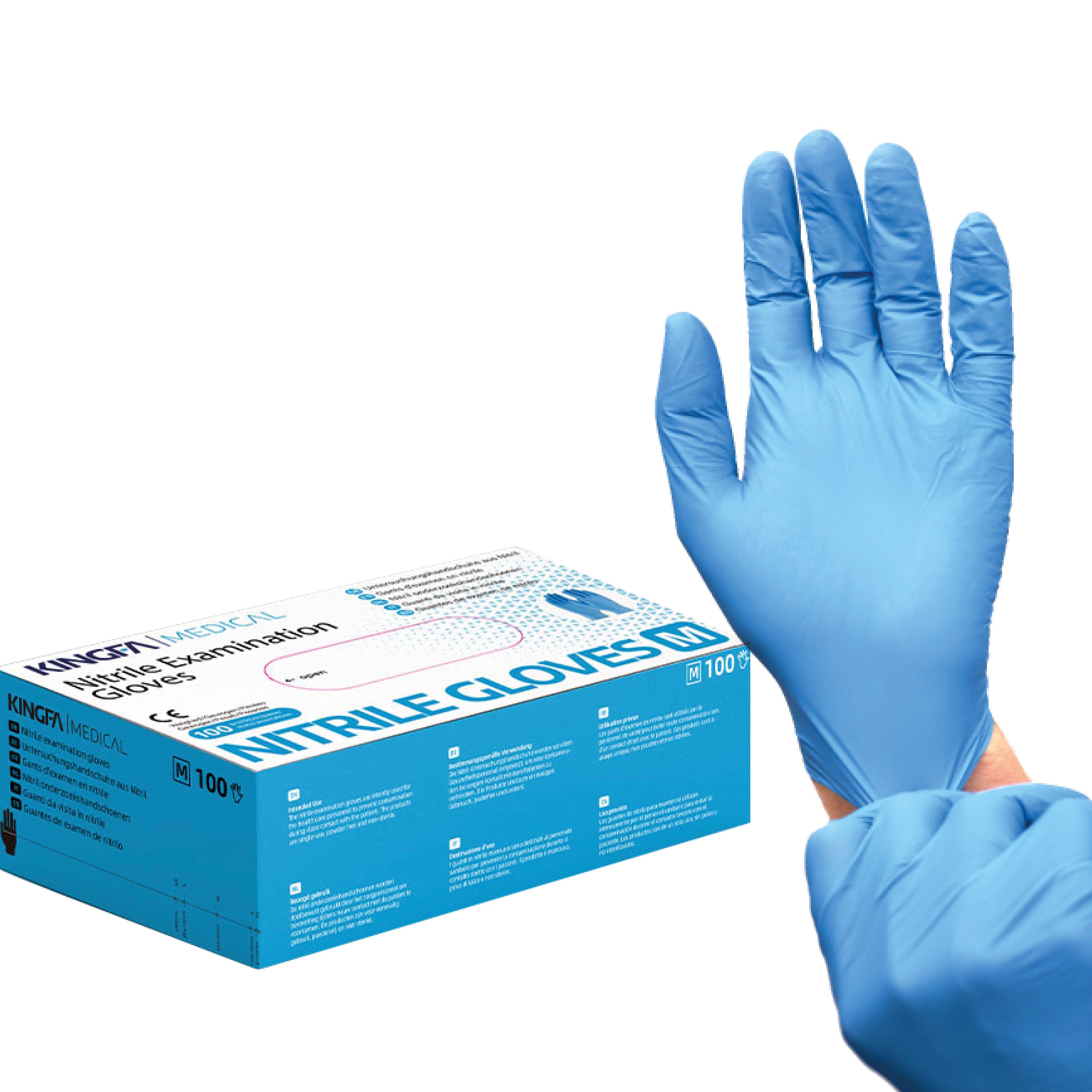 Kingfa Nitril-Handschuhe Zum Schutz (Medizinische Qualitätsware)