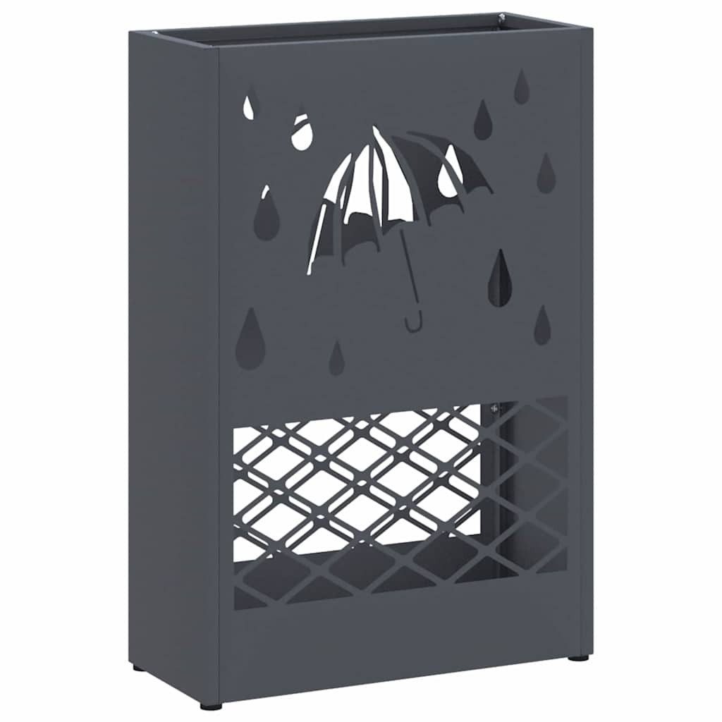 vidaXL Schirmständer Regenschirmständer Anthrazit 28 x 12 x 41 cm Stahl (1 St)