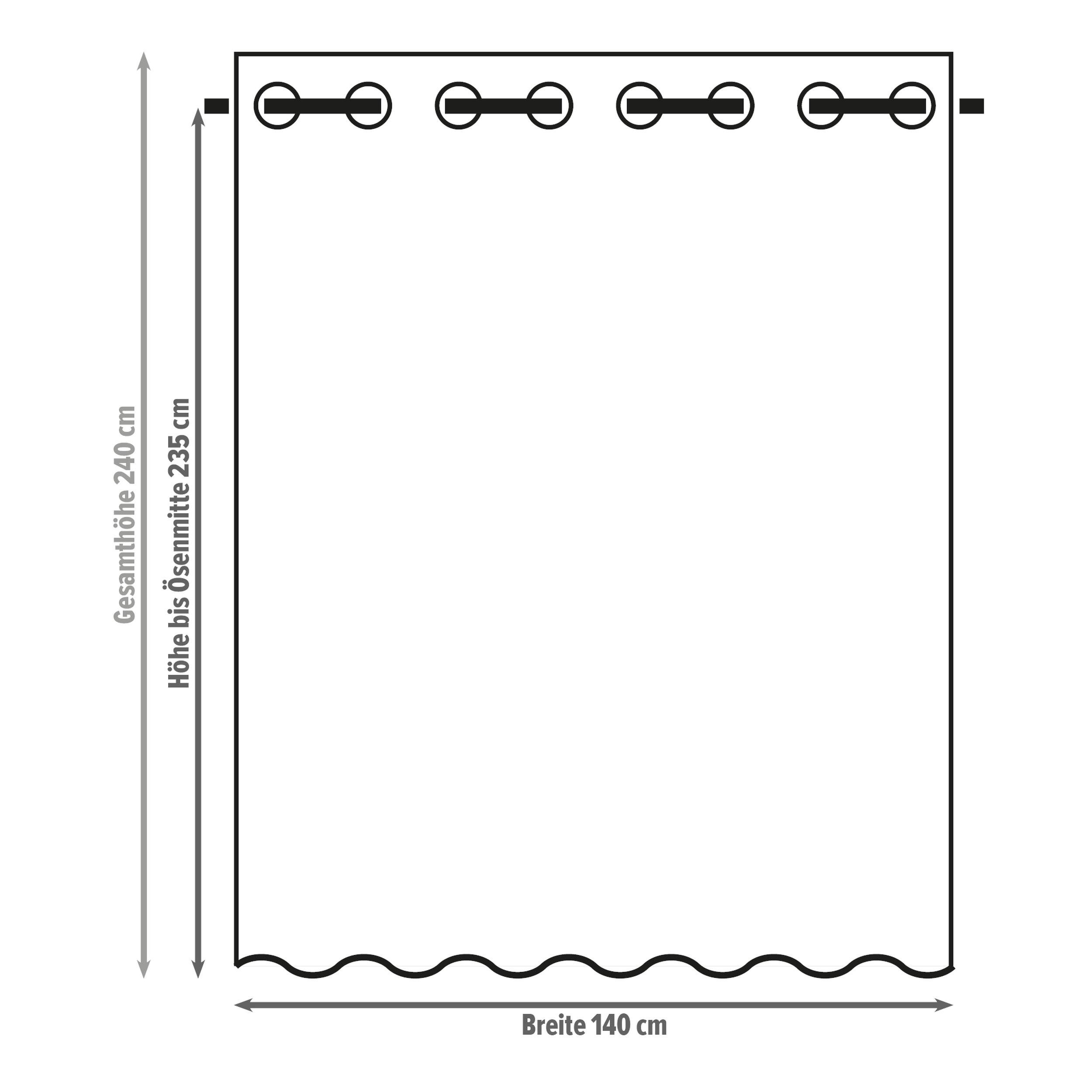 Frank Flechtwaren Vorhang Dekoschal Herzhänger 140x240cm creme Häkelborte