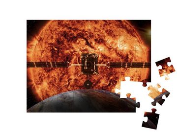 puzzleYOU Puzzle Raumschiff landet auf dem Jupiter, 48 Puzzleteile, puzzleYOU-Kollektionen Weltraum, Universum