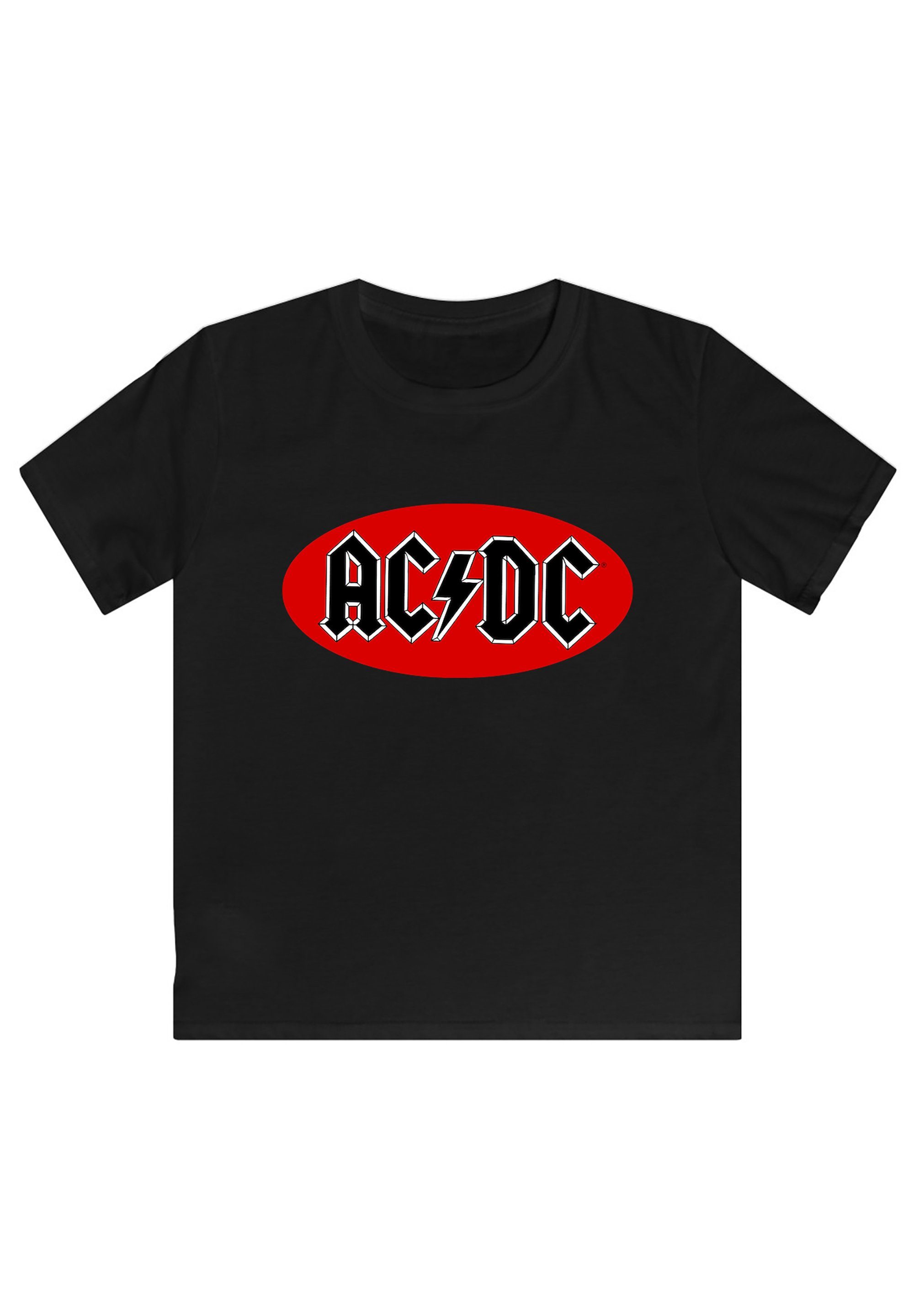 F4NT4STIC T-Shirt ACDC Schnitt zum Red Bequemer Logo Circle & Print, Herren für rundum wohlfühlen Kinder