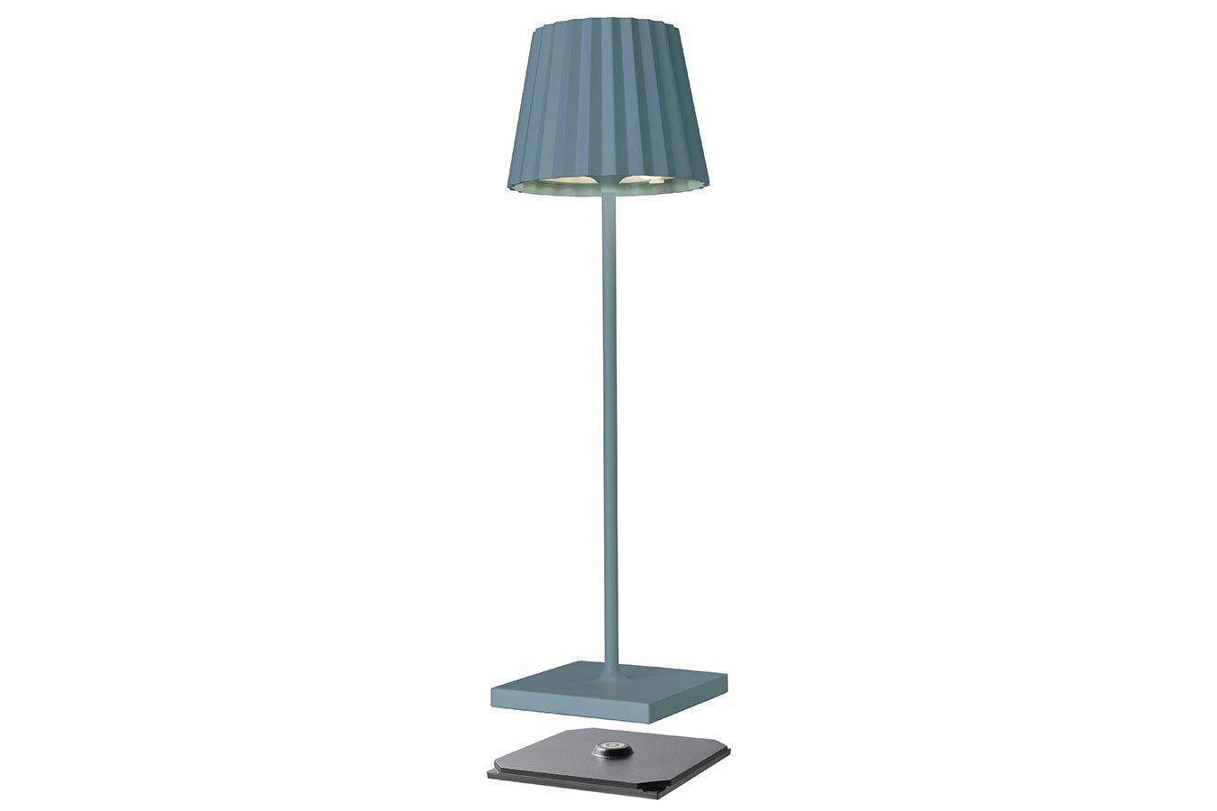 daslagerhaus living Lampenschirm LED Tischleuchte Troy blau