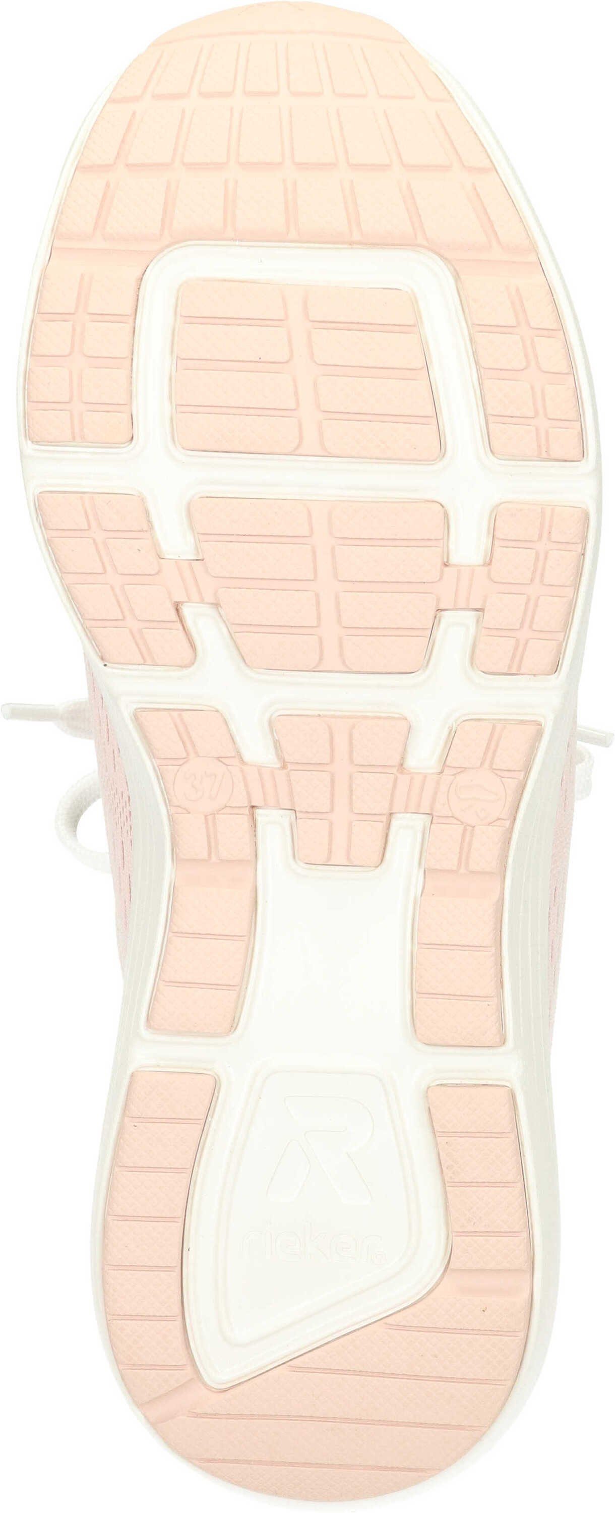 Rieker Schnürschuh Textil aus Schnürer rosa