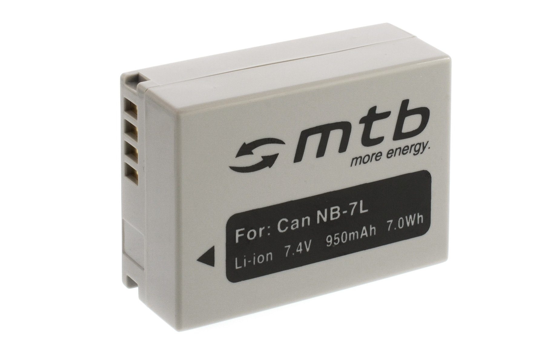 mtb more energy [BAT-158 - Li-Ion] Kamera-Akku kompatibel mit Akku-Typ Canon NB-7L 950 mAh (7,4 V), passend für: Canon PowerShot G10, G11, G12, SX30 IS…