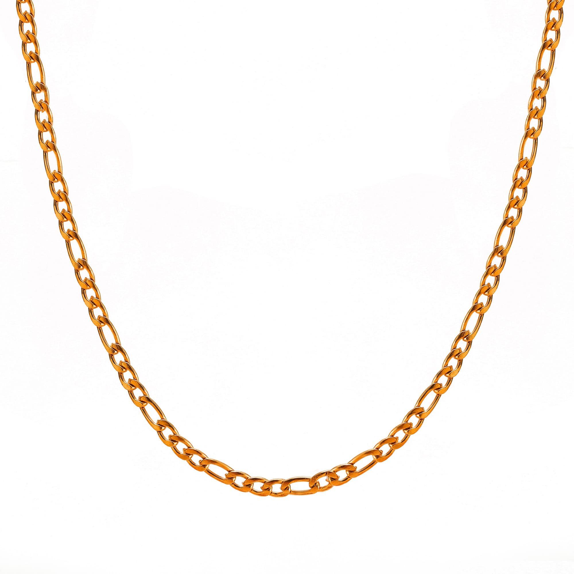 Kim Johanson Kette ohne Anhänger Figarokette (1-tlg), fein & minimalistisch, verstellbar, Layering Schmuck