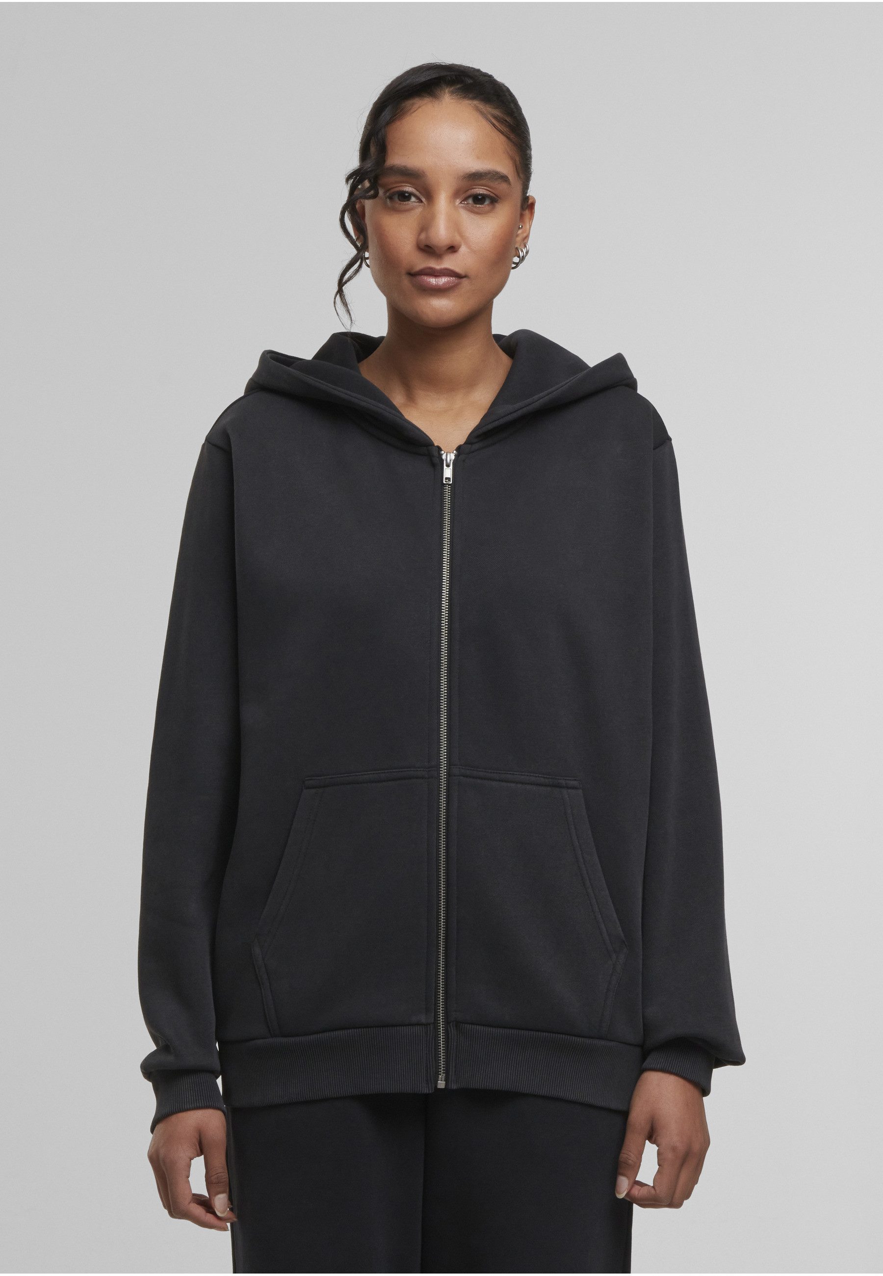 URBAN CLASSICS Sweatjacke Urban Classics Ladies Vintage Heavy Zip Hoody