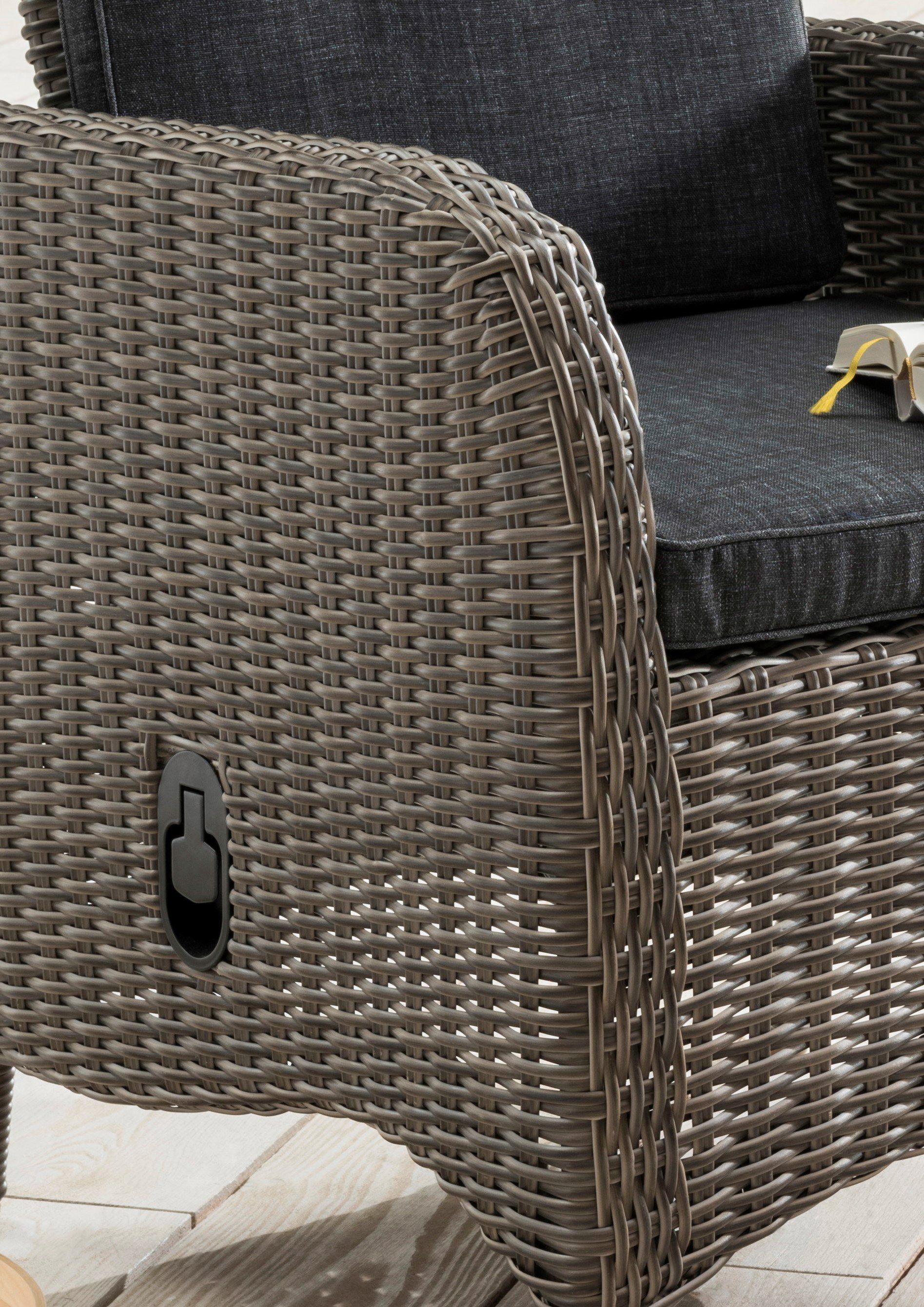 Destiny Gartensessel PALMA (Set, 2-St), Aluminium, Polyrattan, inkl. Auflagen