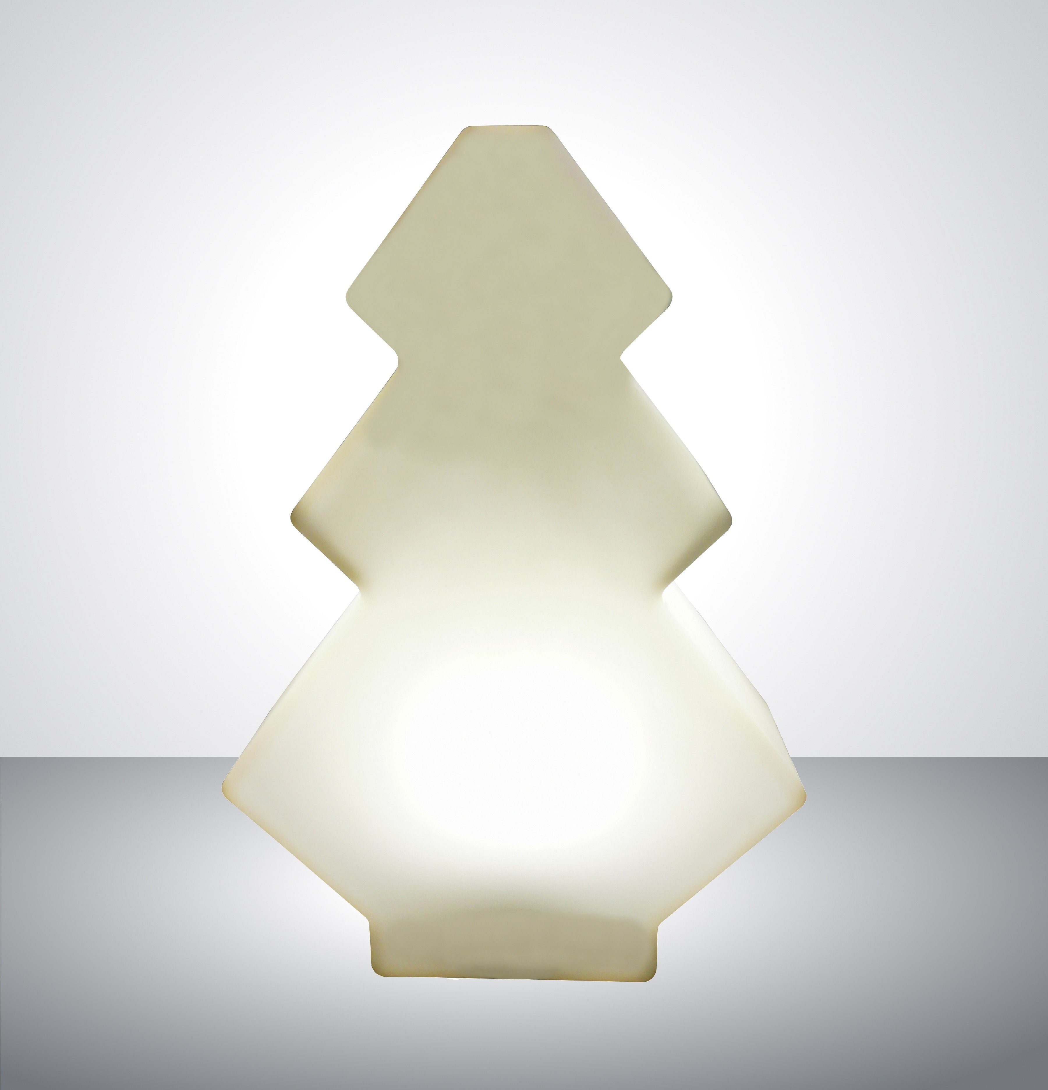 TRANGO LED Dekofigur, 7233L IP65 LED Tannenbaum Leuchtfigur *SHINING TREE* Höhe: ca. 60cm in Weiß satiniert inkl. ca. 5 Meter Zuleitungskabel und 1x E27 LED Leuchtmittel Gartenlampe, Außenlampe, Wegbeleuchtung, Außenleuchte, Gartenstrahler