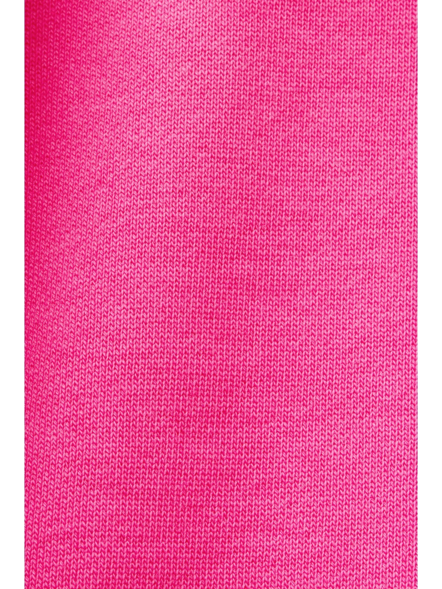 Esprit Sweatshirt Hoodie mit Print, Baumwolle 100 PINK % (1-tlg) FUCHSIA