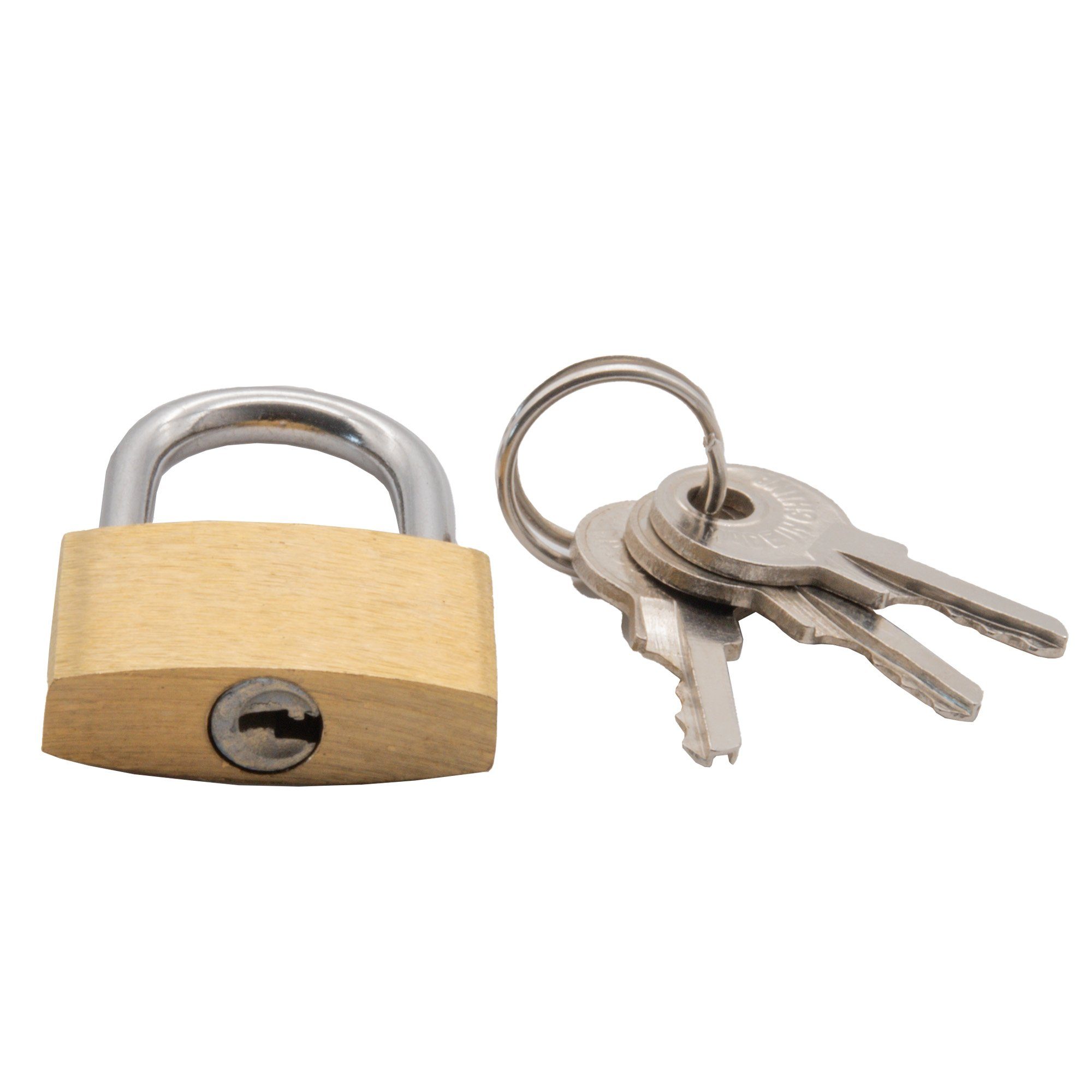Best Choice Vorhängeschloss 3x Vorhängeschloss Schloss Bügelschloss, (3-tlg), Vorhangschloss, Kofferschloss, klein