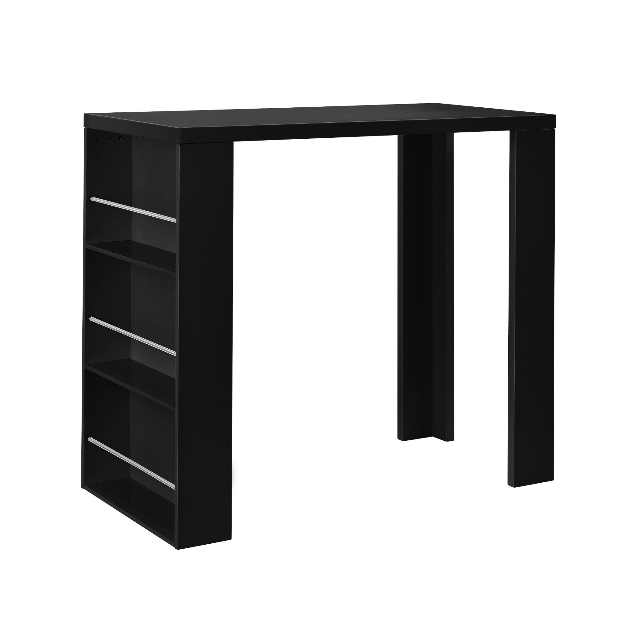 en.casa Bartisch, »Bonn« Bartheke seitlichem Regal 117 cm 57 106,5 x mit x schwarz