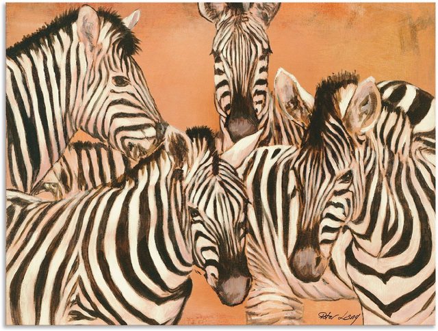Artland Wandbild »Zebras«, Wildtiere (1 Stück), in vielen Größen & Produktarten - Alubild / Outdoorbild für den Außenbereich, Leinwandbild, Poster, Wandaufkleber / Wandtattoo auch für Badezimmer geeignet-Otto