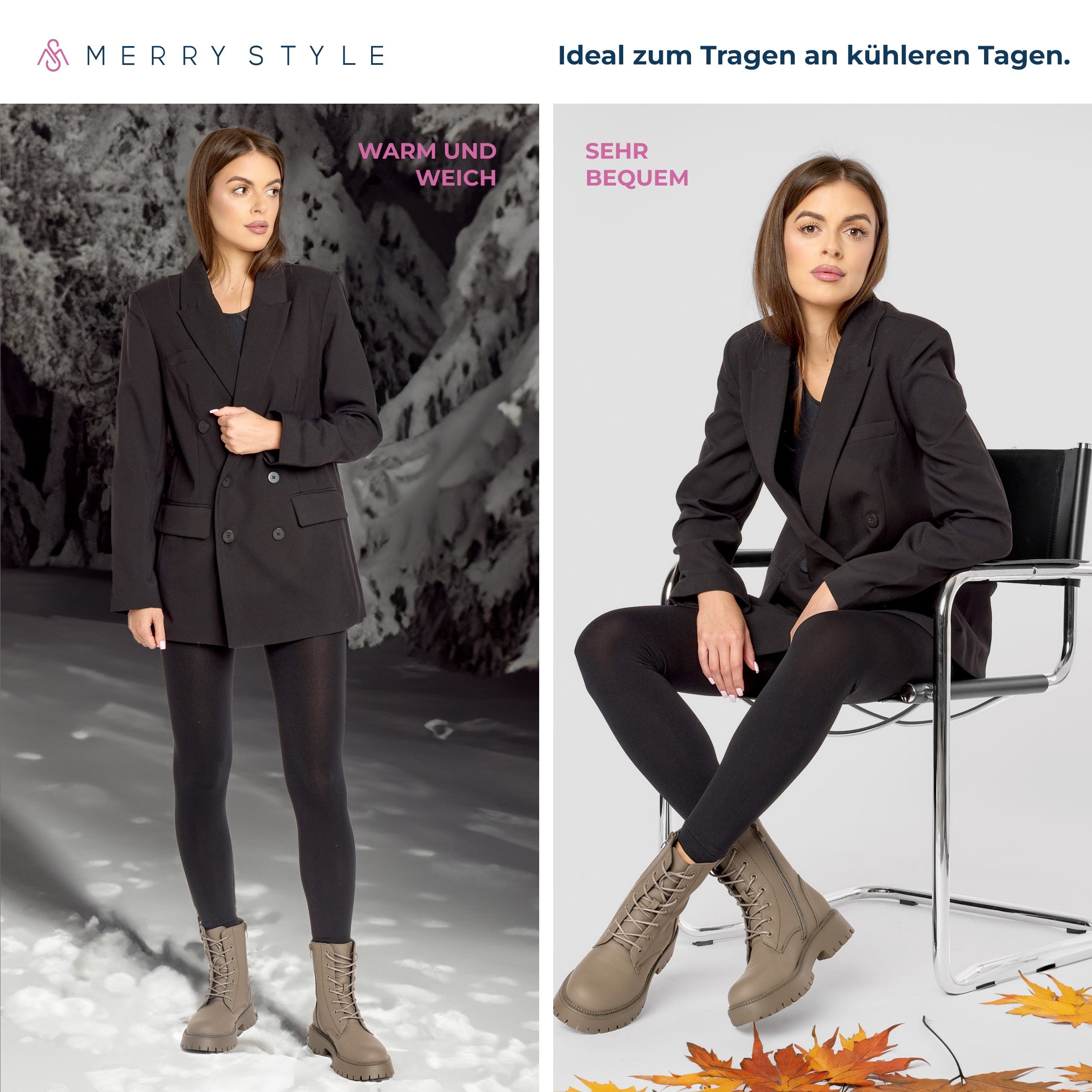 Merry Style Leggings 2er Pack Damen Thermo Leggings Gefütterte Thermoleggings MS-ATX-441 (1-tlg) – Bild 5 von 5
