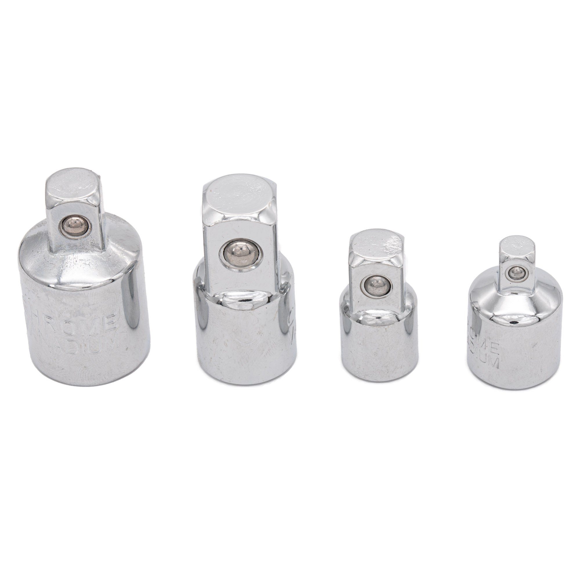 BENSON Steckschlüssel 4x Steckschlüssel Adapter Nuss 1/2" 1/4" 3/8", Knarre, Aufsatz, Ratsche, Stecknuss – Bild 3 von 3