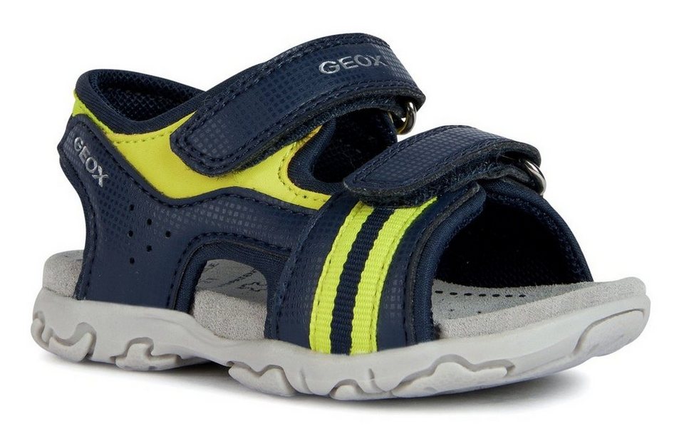 Geox B SANDAL FLAFFEE BOY Sandale mit neonfarbenem Textilband