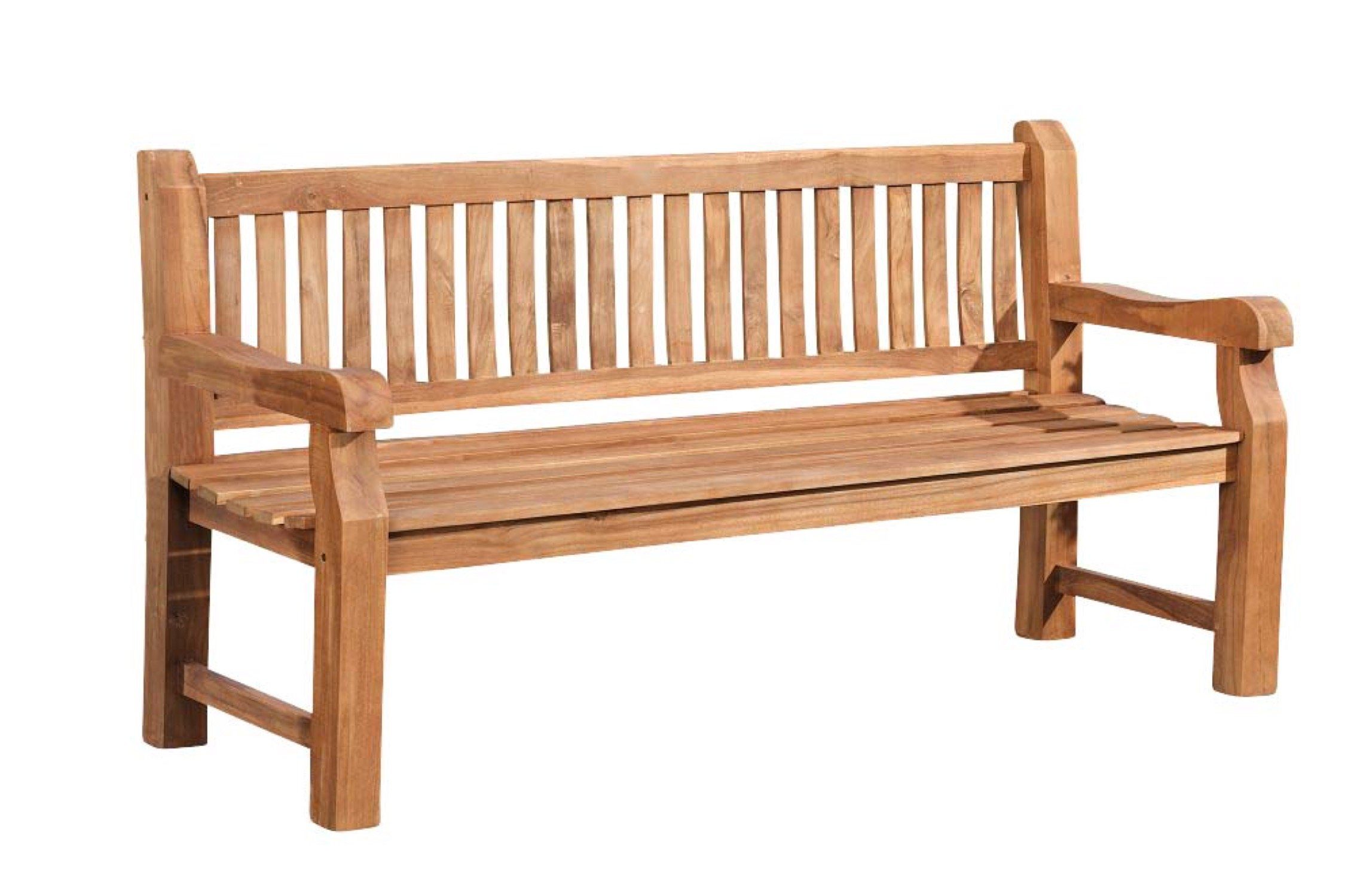TPFGarden Gartenbank Jacky-N, Teak-Holz Sitzbank massiv Garten Bank Sprossen-Design Breite 200cm