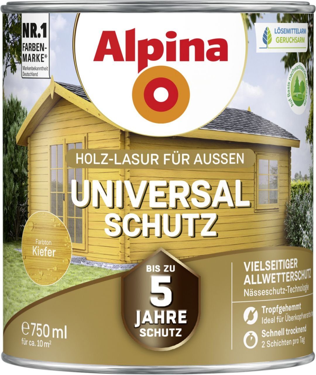 Alpina kiefer Alpina Holzschutzlasur Universal-Schutz0,75L Holzlasur