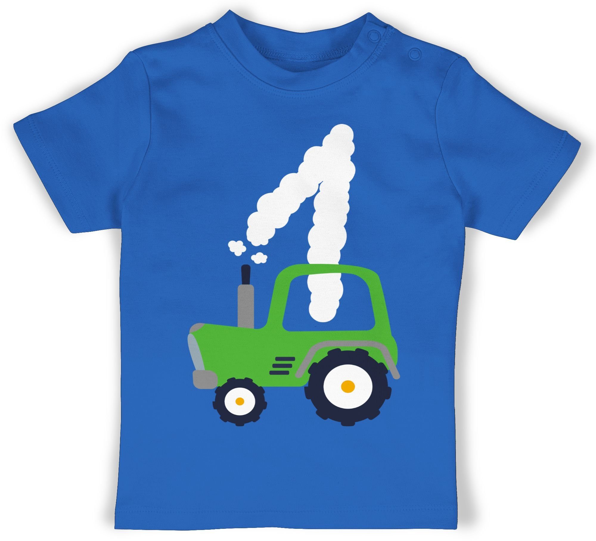 Shirtracer T-Shirt Traktor Geburtstag Eins 1. Geburtstag 1 Royalblau