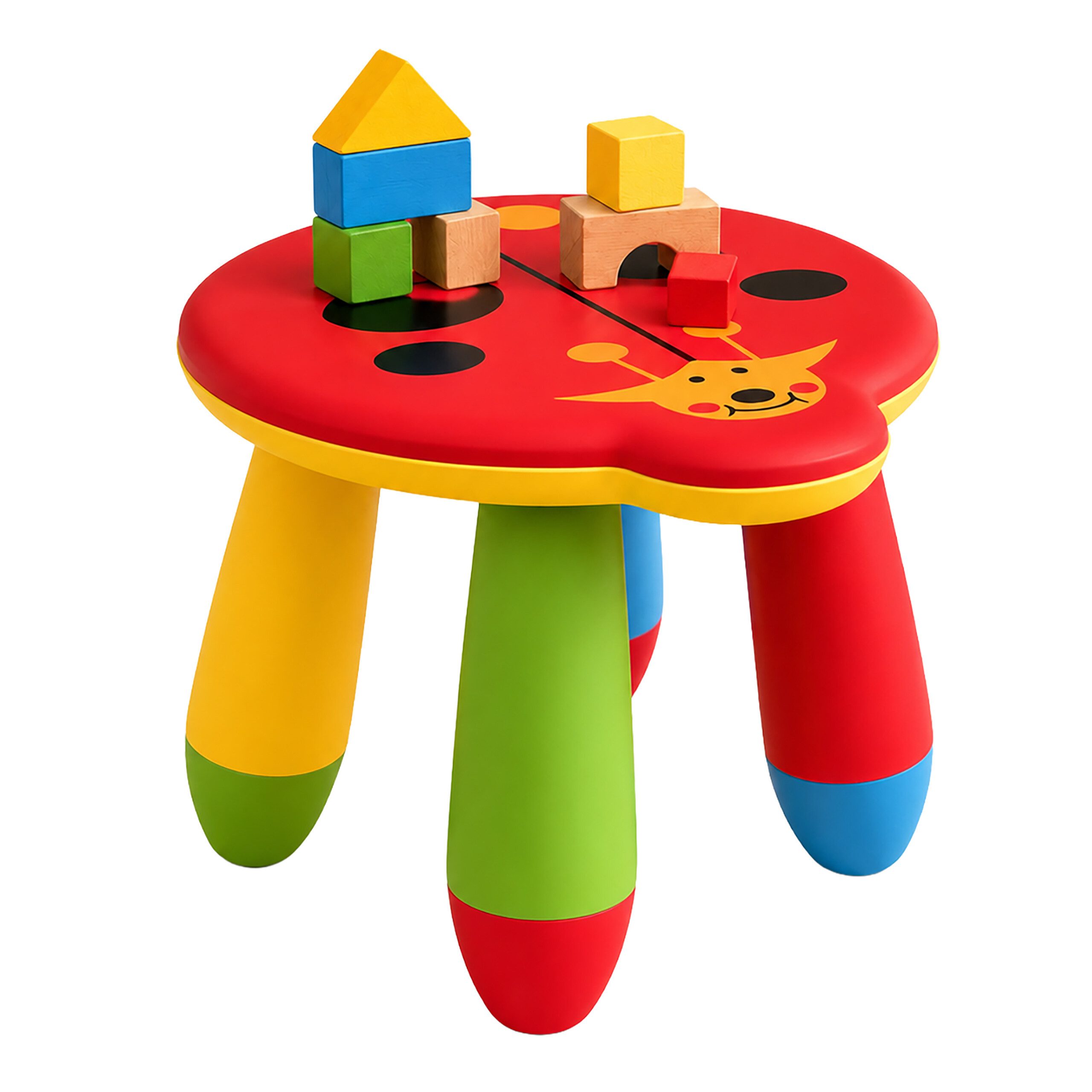 relaxdays Kinderhocker Pflegeleichter Kinderhocker (1 St), Marienkäfer