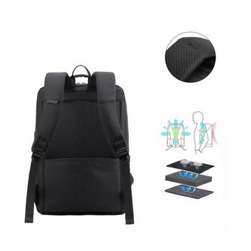 SHG Freizeitrucksack Schulrucksack Sportrucksack Laptoprucksack (schwarz), Cityrucksack Backpack Notebook_Rucksack 15,6"