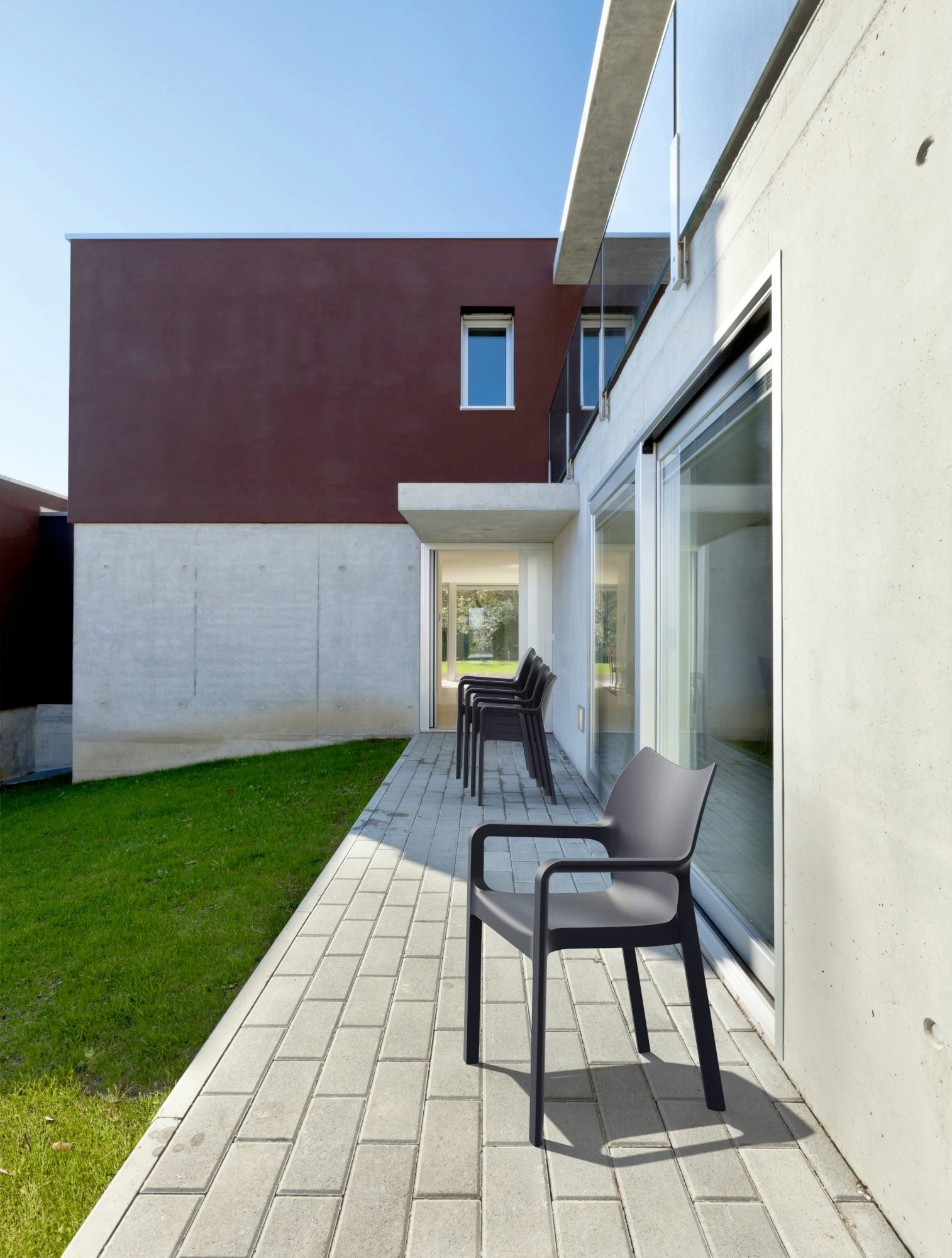 CLP Gartenstuhl Diva (2er Set, 2 St), Outdoor, mit Armlehnen, stapelbar