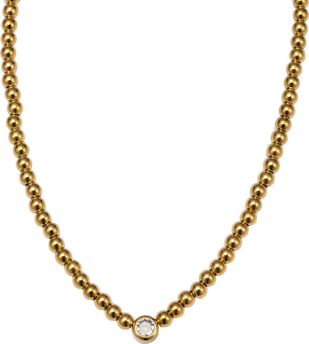 Kette mit Anhänger Schmuck Geschenk Edelstahl Halsschmuck Halskette Kugeln