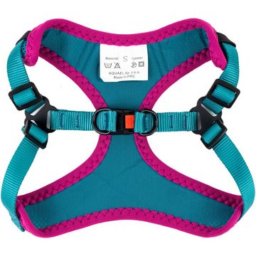 Comfy Hunde-Geschirr Verstellbares Hunde Brustgeschirr Leo Türkis - Pink, sicheren Verschlusssystem