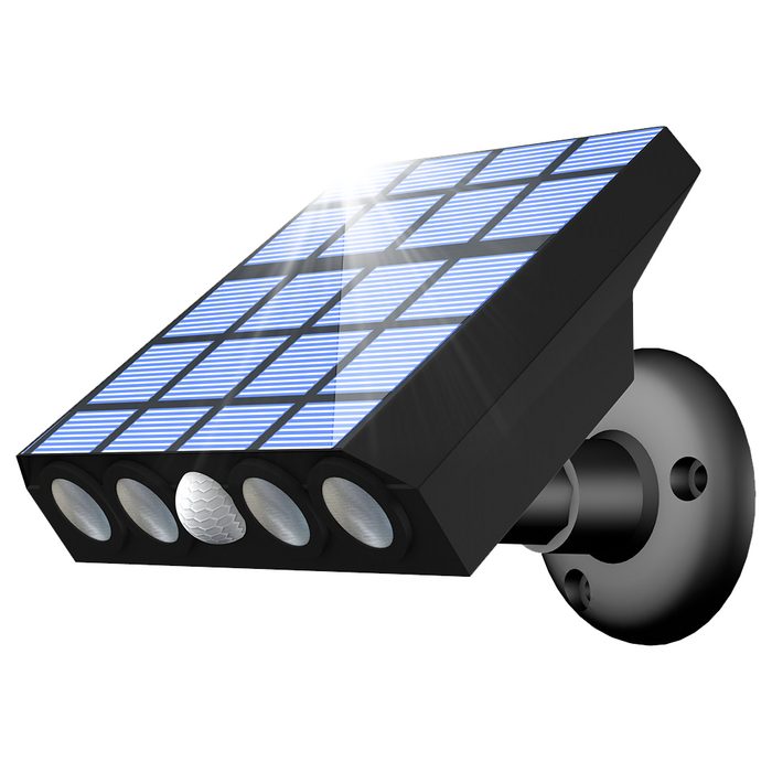 Sunicol LED Außen-Wandleuchte LED Solarleuchte mit Bewegungsmelder Außen Fluter Strahler Licht Tageslichtweiß IP65 Wasserdicht 360° Solarleuchten für Außen