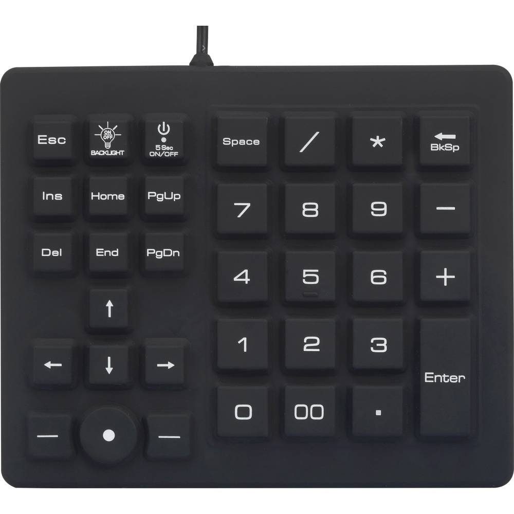 Renkforce IP68 USB-Nummernblock mit Touchtaste RF-4791687 Tastatur (Spritzwassergeschützt, Staubgeschützt, Touch-Tasten)