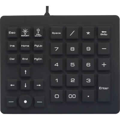 Renkforce IP68 USB-Nummernblock mit Touchtaste Tastatur (Spritzwassergeschützt, Staubgeschützt, Touch-Tasten)