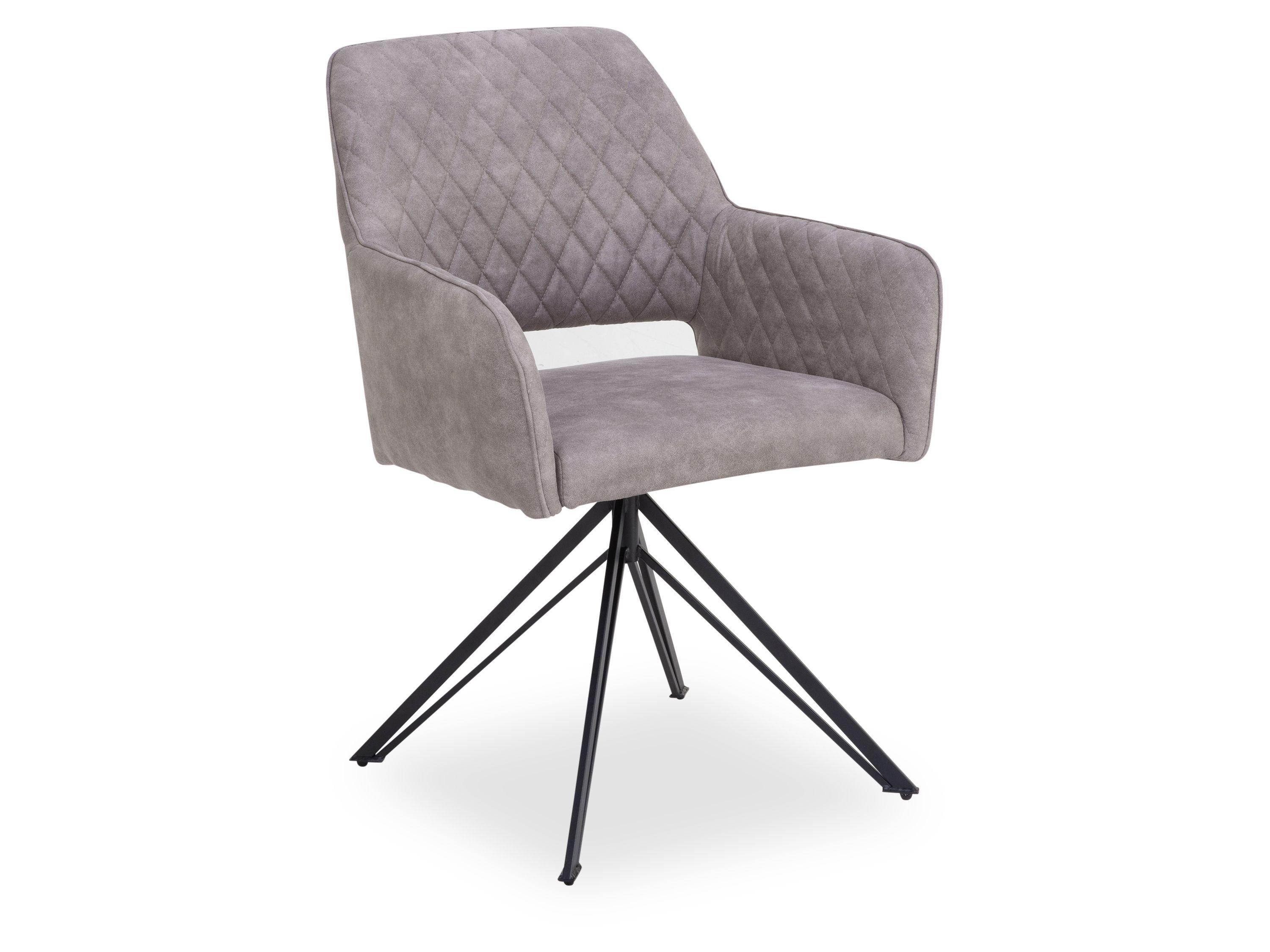 Esszimmerstuhl Polsterstuhl SANSIBAR HORUM BHT 57x88x63 cm grau Esszimmerstuhl