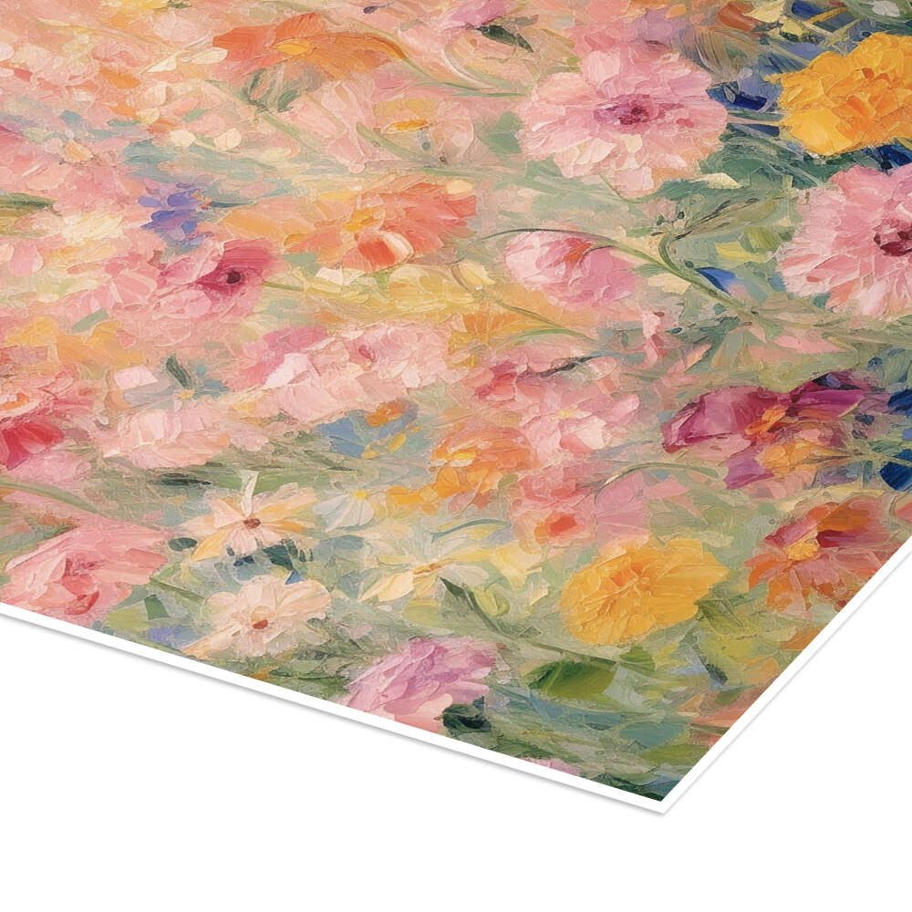 Posterlounge Wandbild Rosa Sommerhaus-Garten, Gina Kelly, erhältlich als Poster, Leinwandbild, Wandsticker oder Acrylglasbild