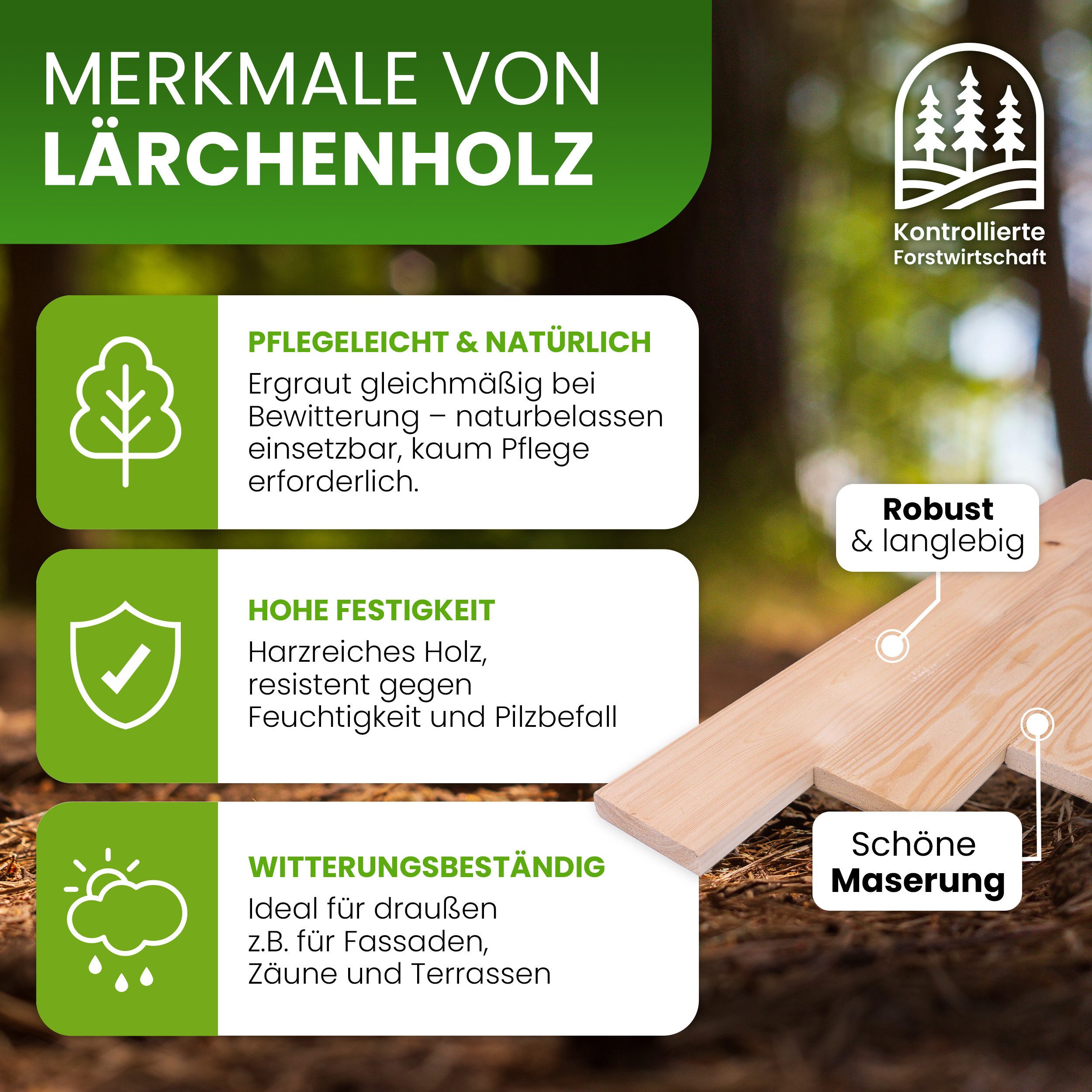 Gartenpirat Gartenzaun aus Zaunlatten Lärche